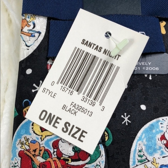 NWT Silk Tie Santa Tie Christmas Tie John Ashford Santa Christmas Holiday Black - Picture 7 of 11